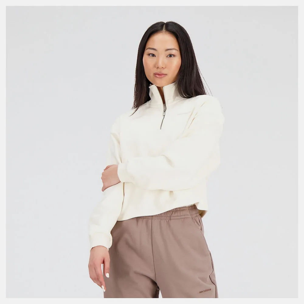 NEW BALANCE 長袖 米白色 羊羔絨 半開襟 拉鍊上衣 女 WT33118SST 歷史價格詳細信息