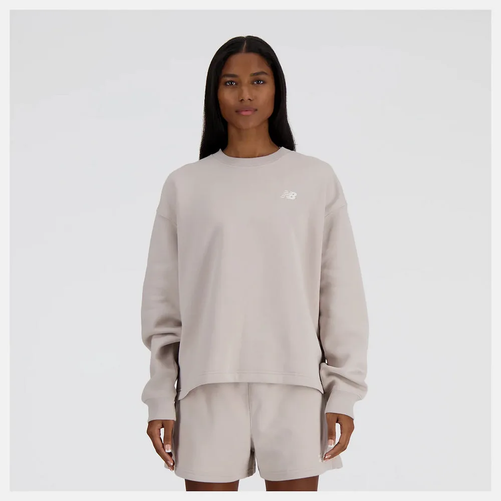 【New Balance】刷毛長袖上衣大學T_女性_淺灰色_WT43526AG 歷史價格詳細信息