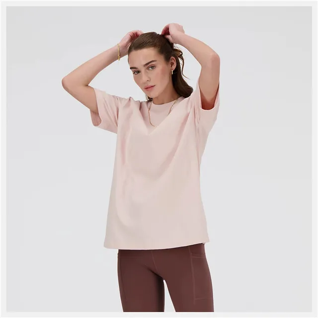 New Balance 上衣 短袖 素T 粉色 女 美規 寬鬆 舒適 運動 休閒 WT41501OUK 歷史價格詳細信息