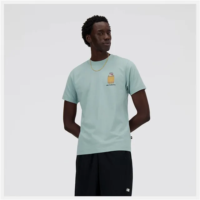 NEW BALANCE 短T NB 綠 刺繡LOGO 口袋 短袖 上衣 男 AMT23567SAE 歷史價格詳細信息
