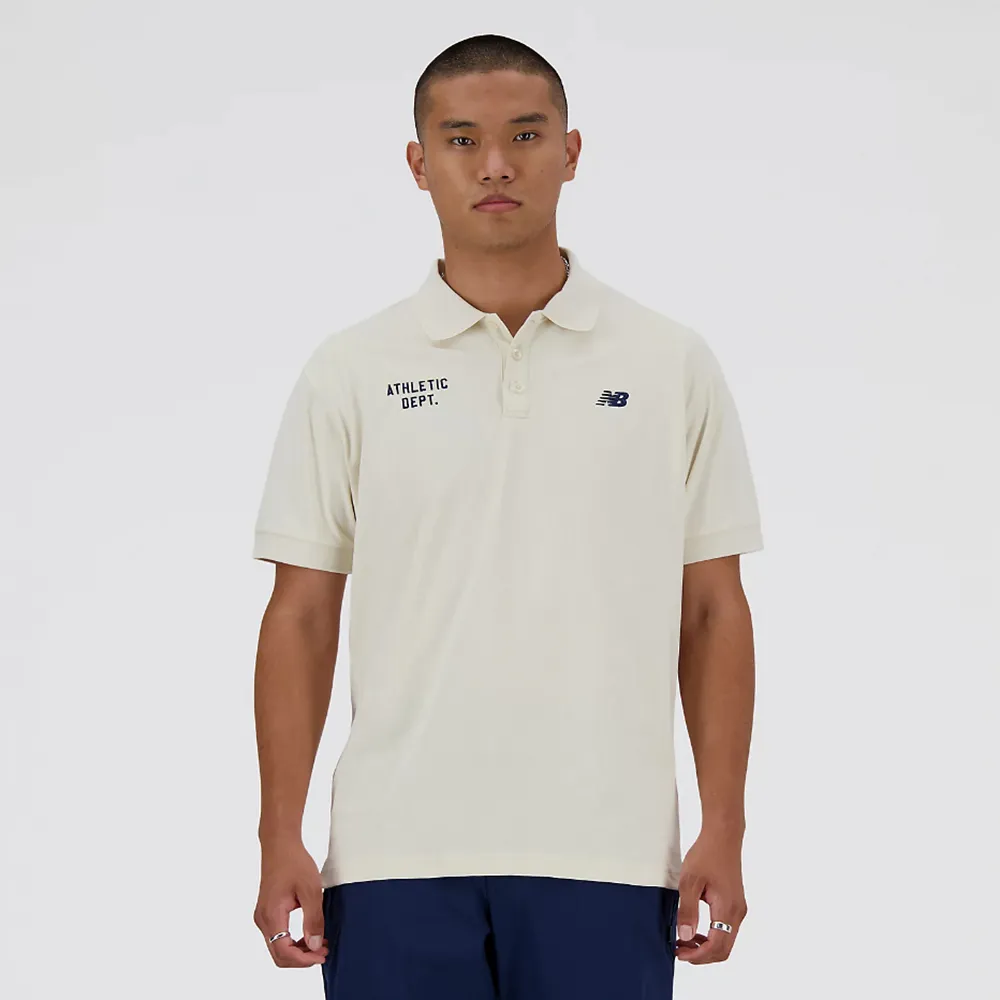 New Balance 男 POLO衫 上衣 短袖 運動 休閒 美規 寬鬆 舒適 藍 MT41513NNY 歷史價格詳細信息