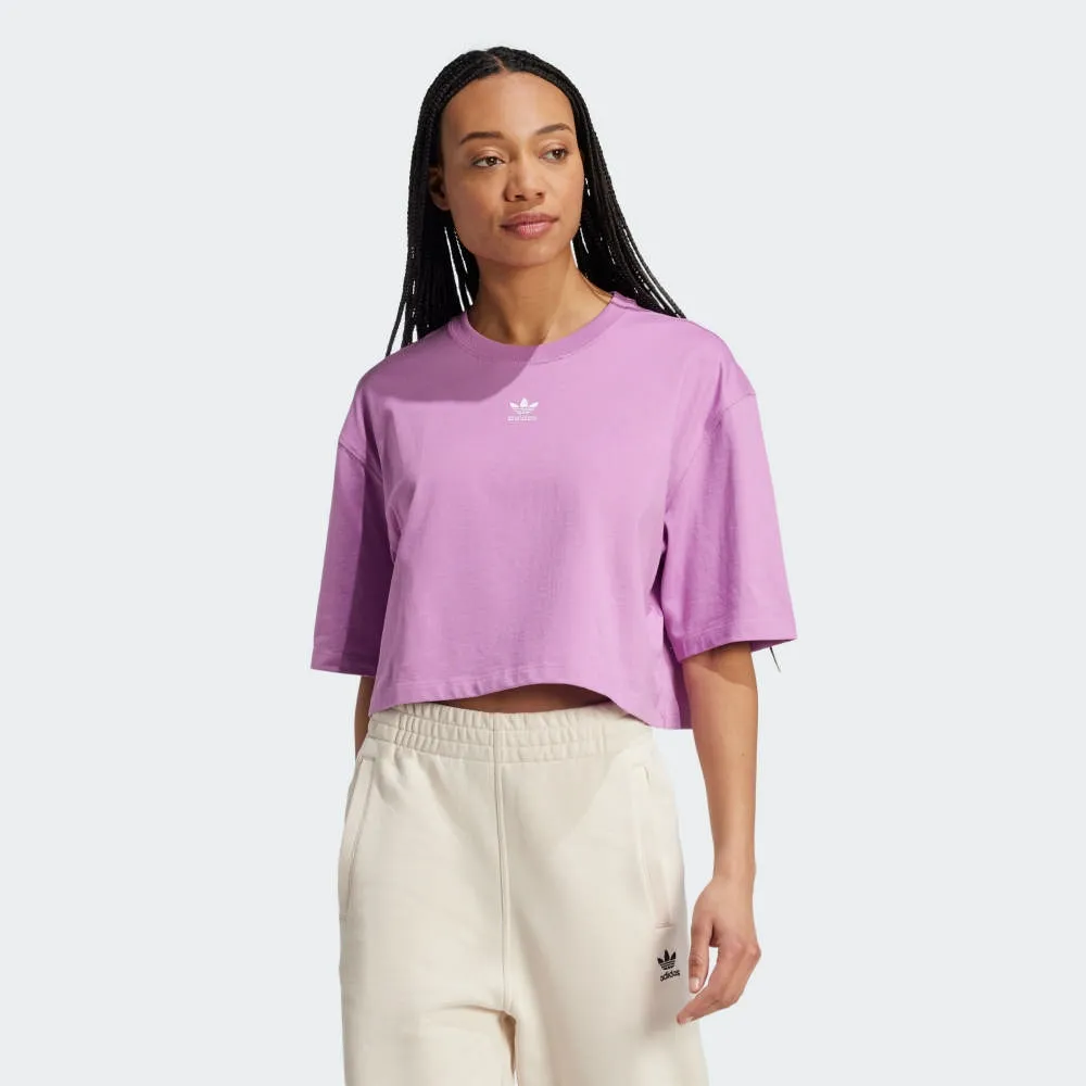 【ADIDAS】ESS CROP TEE 短袖上衣 女 紫色-IY7333 歷史價格詳細信息