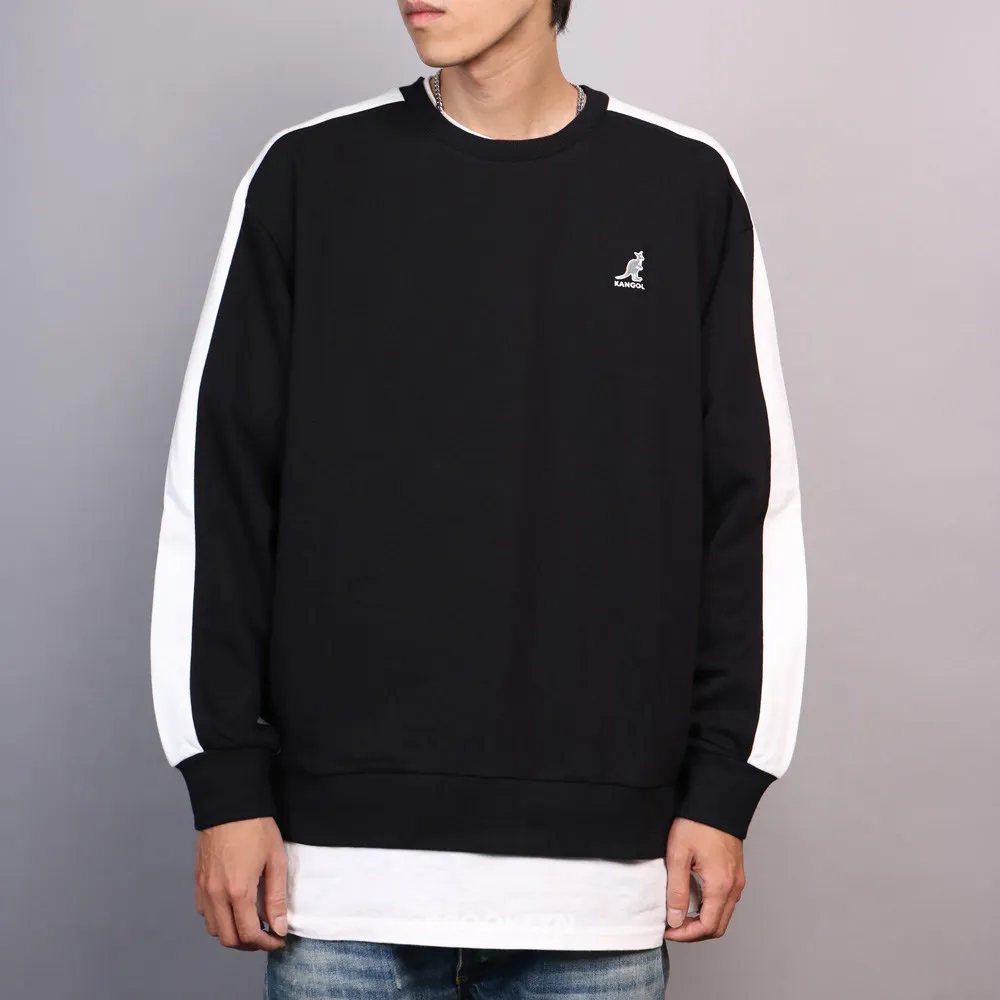 KANGOL 大學T 黑色 小LOGO 後背材質拼接 長袖 男女 6155100220 歷史價格詳細信息