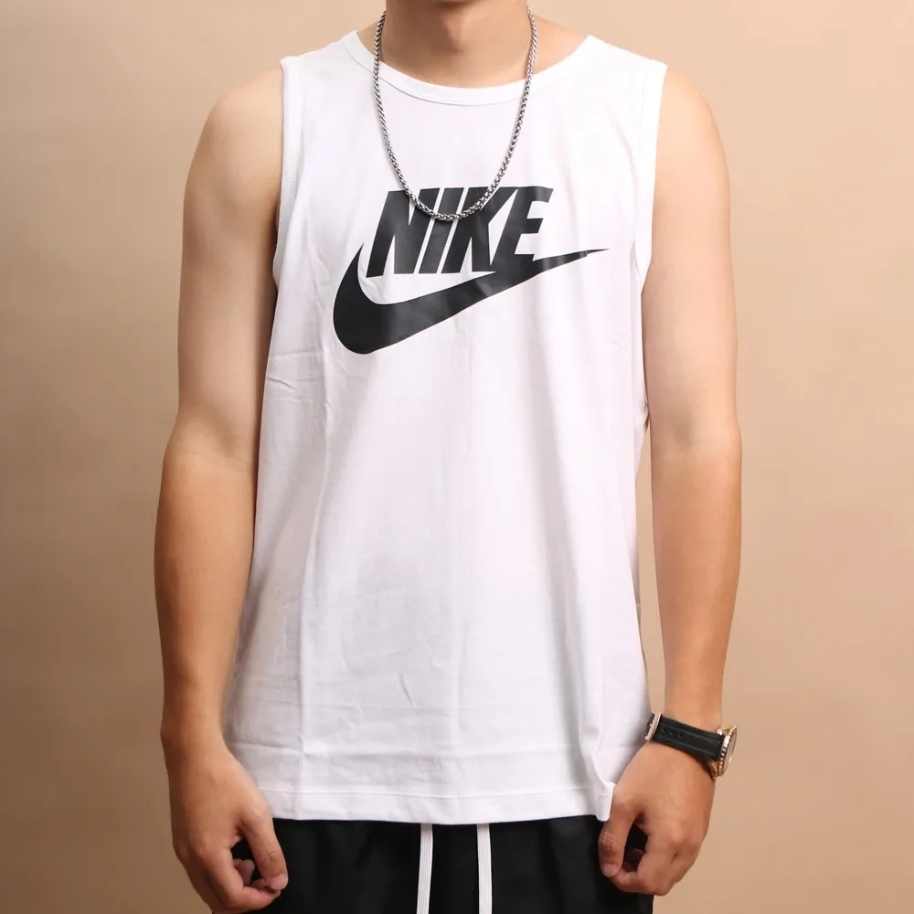 Nike 背心 NSW Tank Top 黑 白 男款 基本款 運動 休閒 Logo 無袖 純棉 AR4992-013 歷史價格詳細信息