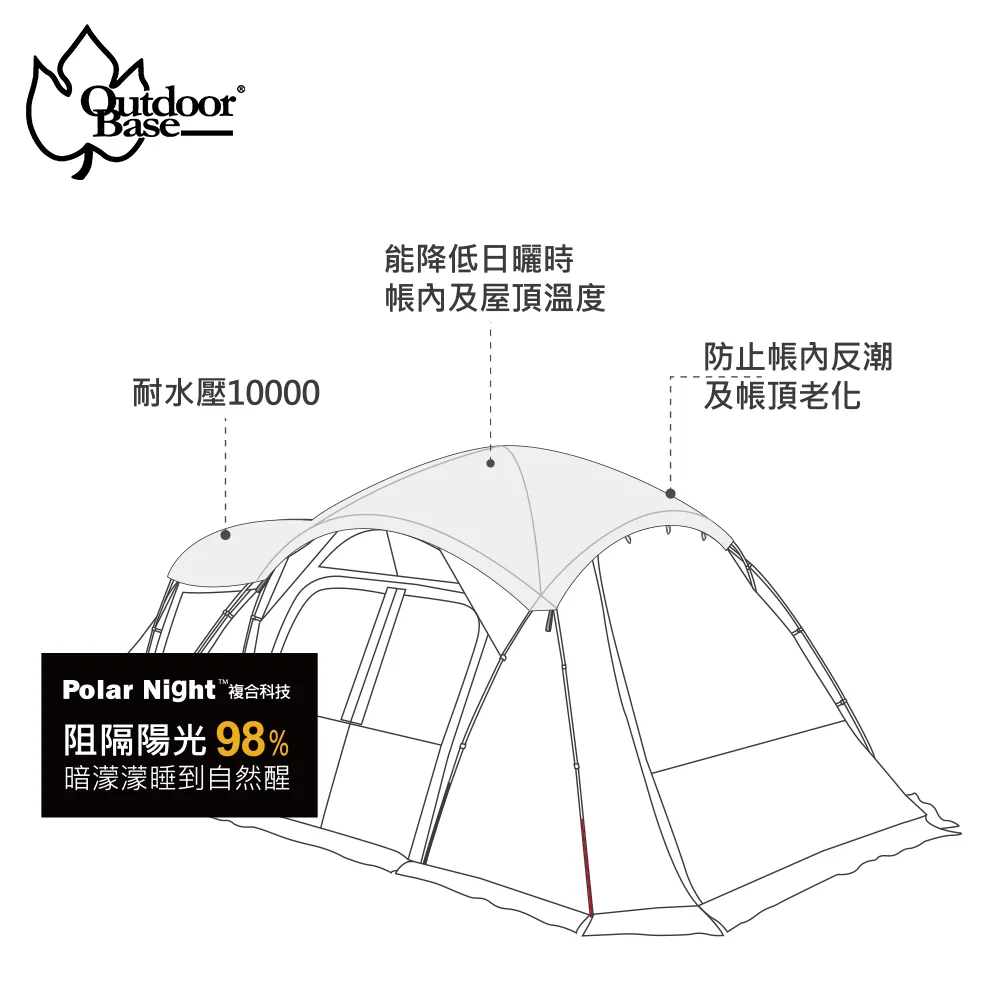 【Outdoorbase】彩繪天空2E黑帳篷 紅圖騰 23571 UPF50+ 雙側翼/透氣窗/4個D型門設計 露營 悠 歷史價格詳細信息