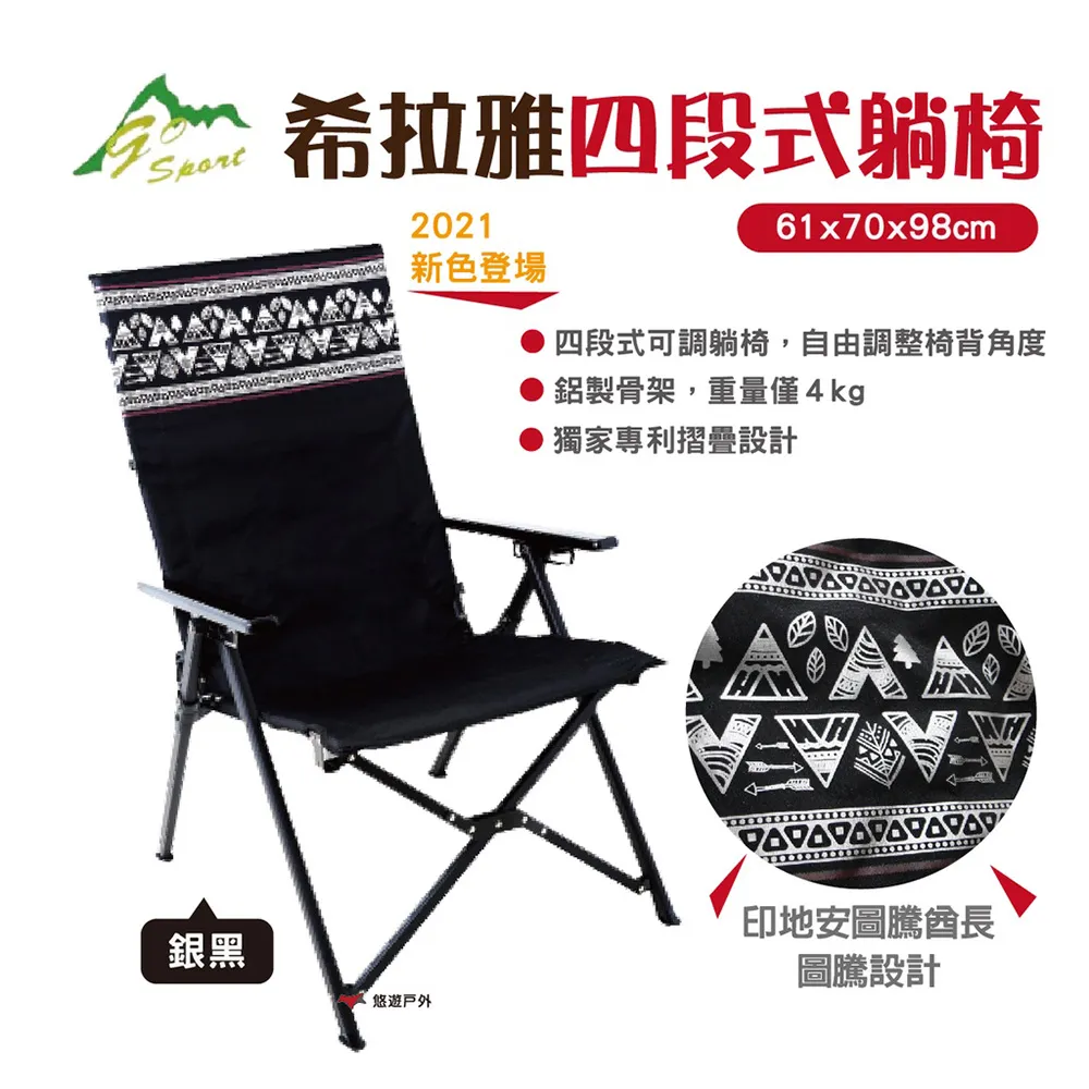 Go Sport 希拉雅系列三段躺椅 (海洋藍) 耐用/高強度/輕量好收納/露營烤肉釣魚 54Z91805TW 歷史價格詳細信息