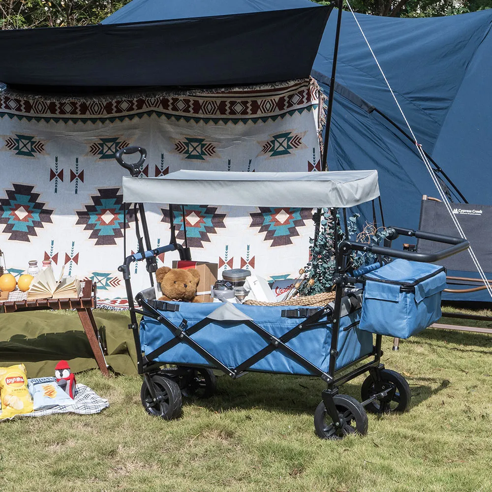 小孩寵物頂棚露營摺疊推車-藍灰 Ligfe 立格扉 歷史價格詳細信息