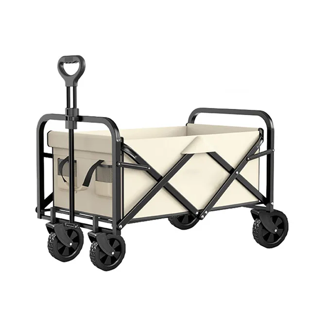 【愛而富L&R】米色越野輪露營手拉車 加寬加厚 歷史價格詳細信息