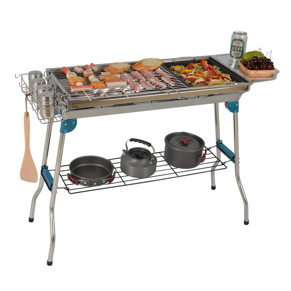 LIFECODE 精裝版不鏽鋼烤肉架(含烤盤+調料盤+置物架+置物籃)-高70cm 歷史價格詳細信息