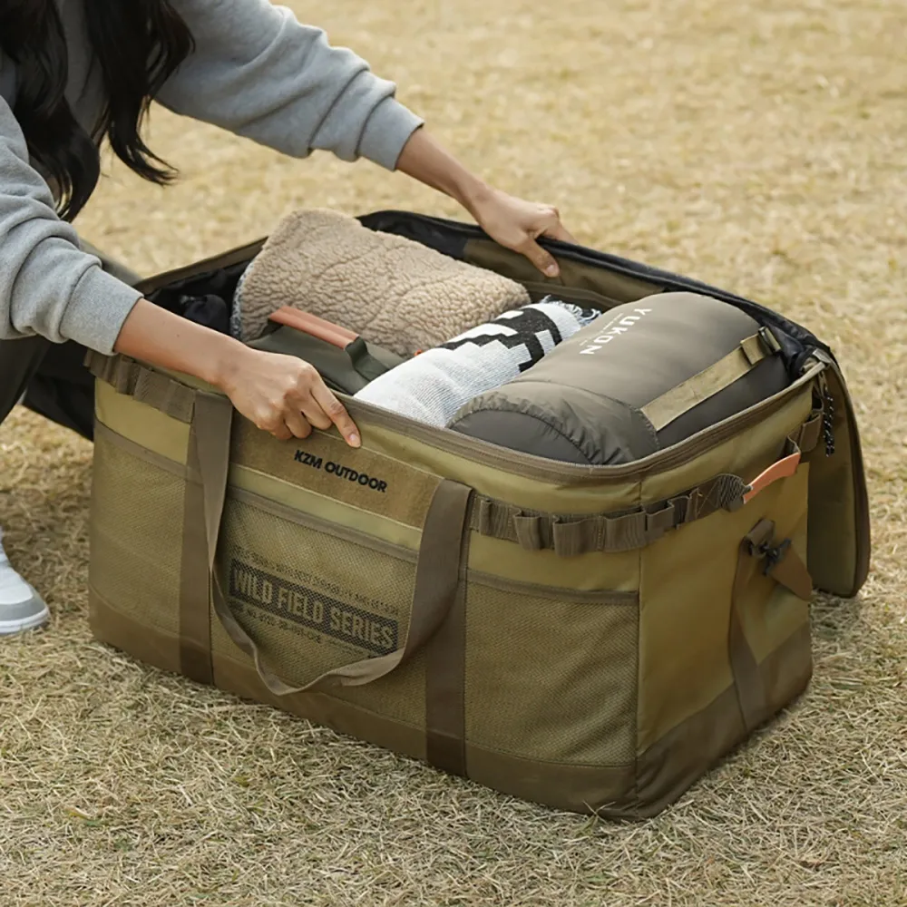【KZM】工業風裝備收納袋130L K22T3B07 雙提把肩背袋 大容量 裝備袋 PE隔板可調 露營 悠遊戶外 歷史價格詳細信息