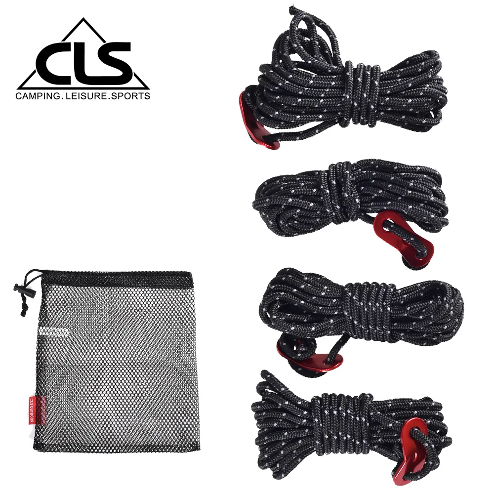 【韓國CLS】反光營繩 超值四入組 贈調節繩扣(軍綠)/多功能/強韌/拉繩/綑綁繩/固定繩/露營/防風繩 歷史價格詳細信息