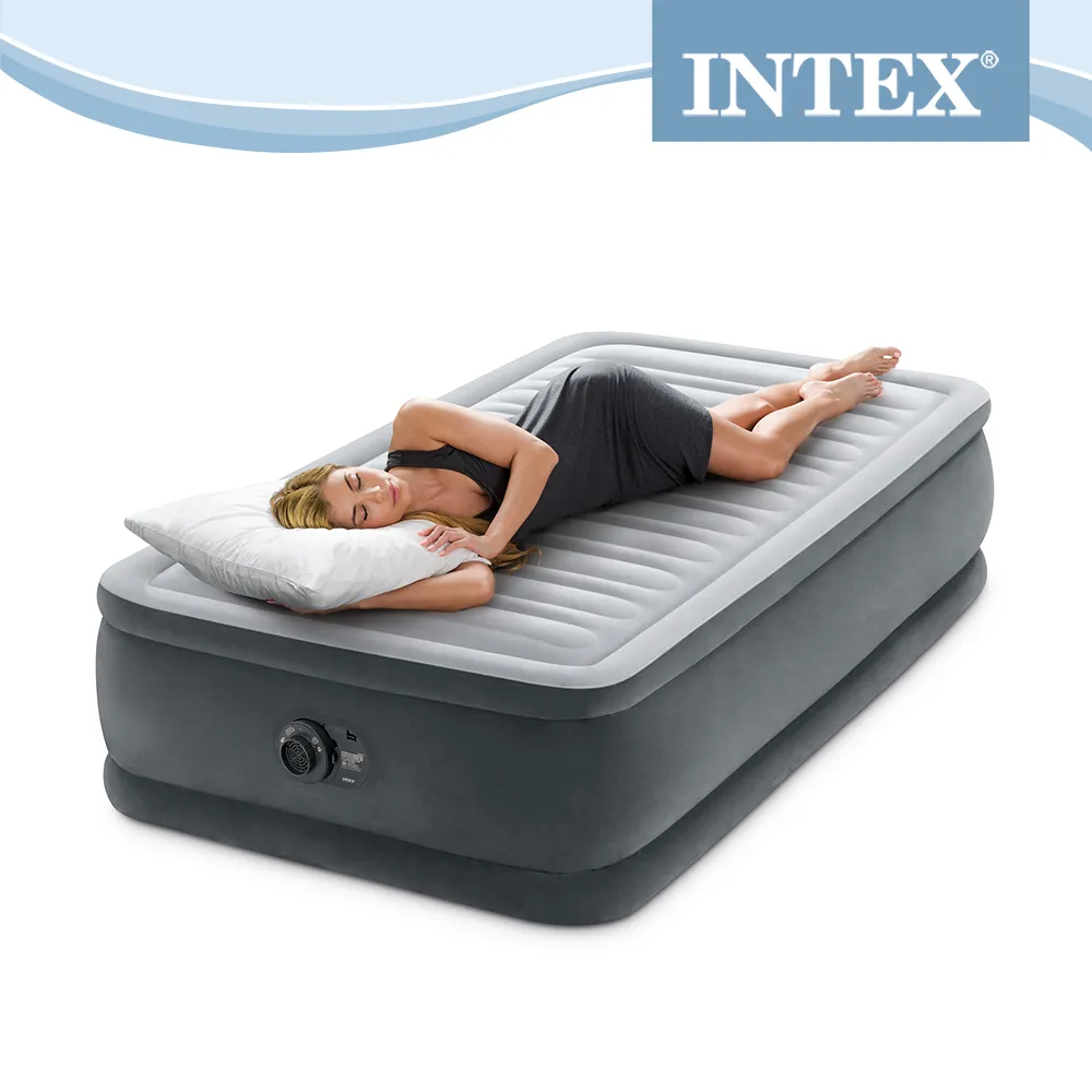INTEX 豪華型橫條加高內建電動幫浦雙人加大充氣床墊-寬152cm(64413) 歷史價格詳細信息