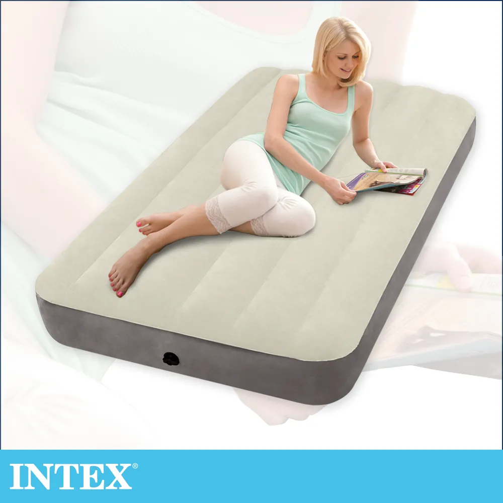 INTEX-加大單人-新一代線拉纖維充氣床墊+插電式兩用打氣機 歷史價格詳細信息
