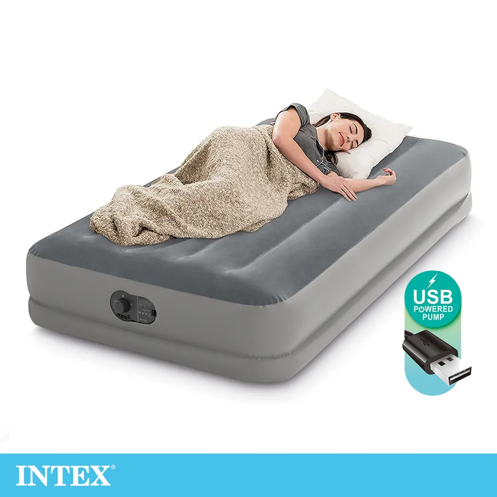 INTEX 雙層雙人加大充氣床-寬152cm(USB電源-內建電動幫浦) (64114) 歷史價格詳細信息