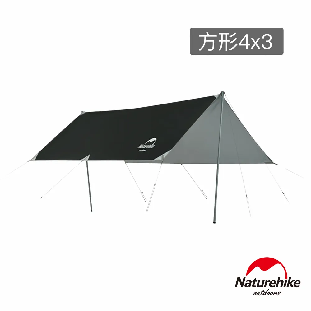 Naturehike 硬山150D鈦黑膠防水遮陽天幕 附帳桿 方形5X3/六邊形  TM006 現貨 廠商直送 歷史價格詳細信息