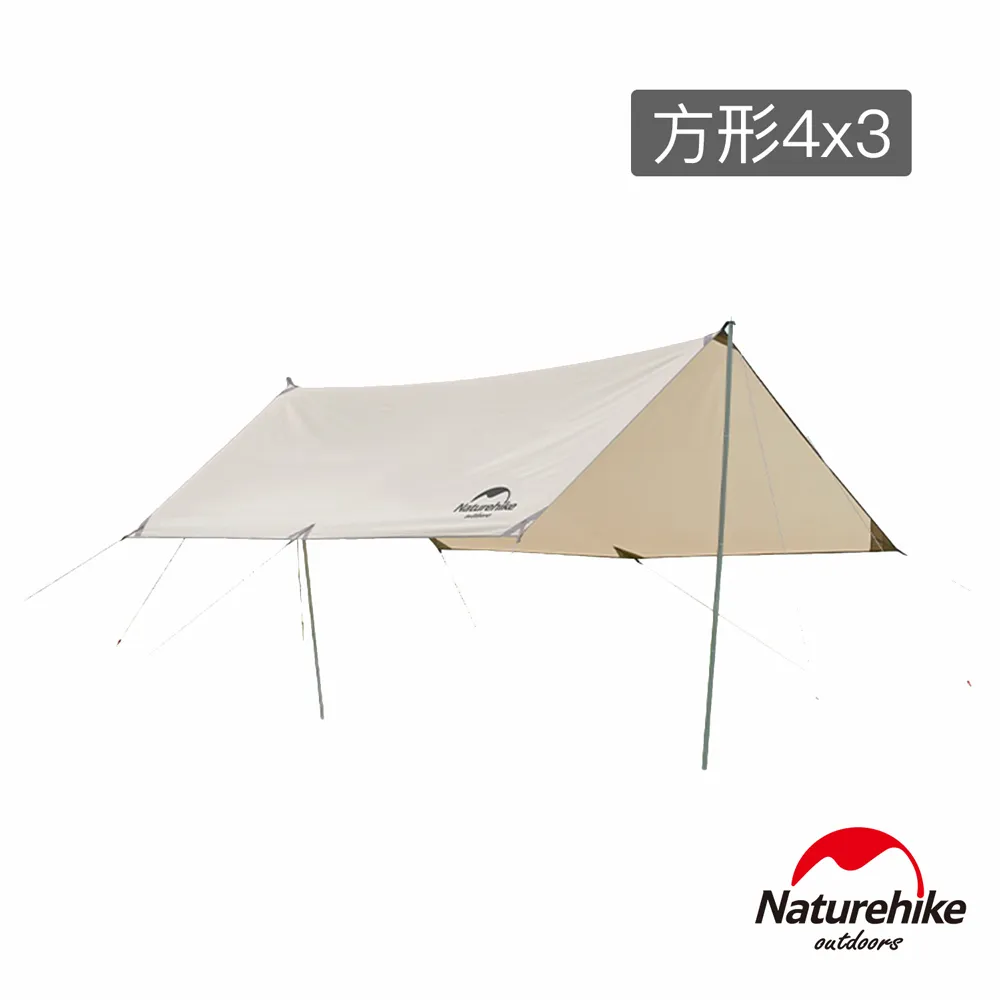 Naturehike 硬山150D鈦黑膠防水遮陽天幕 附帳桿 方形5X3/六邊形  TM006 現貨 廠商直送 歷史價格詳細信息