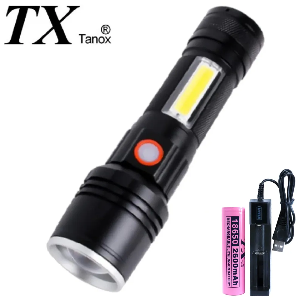 TX特林XHP50強亮伸縮變焦帶側邊COB手電筒(T-2021D-P50) 歷史價格詳細信息