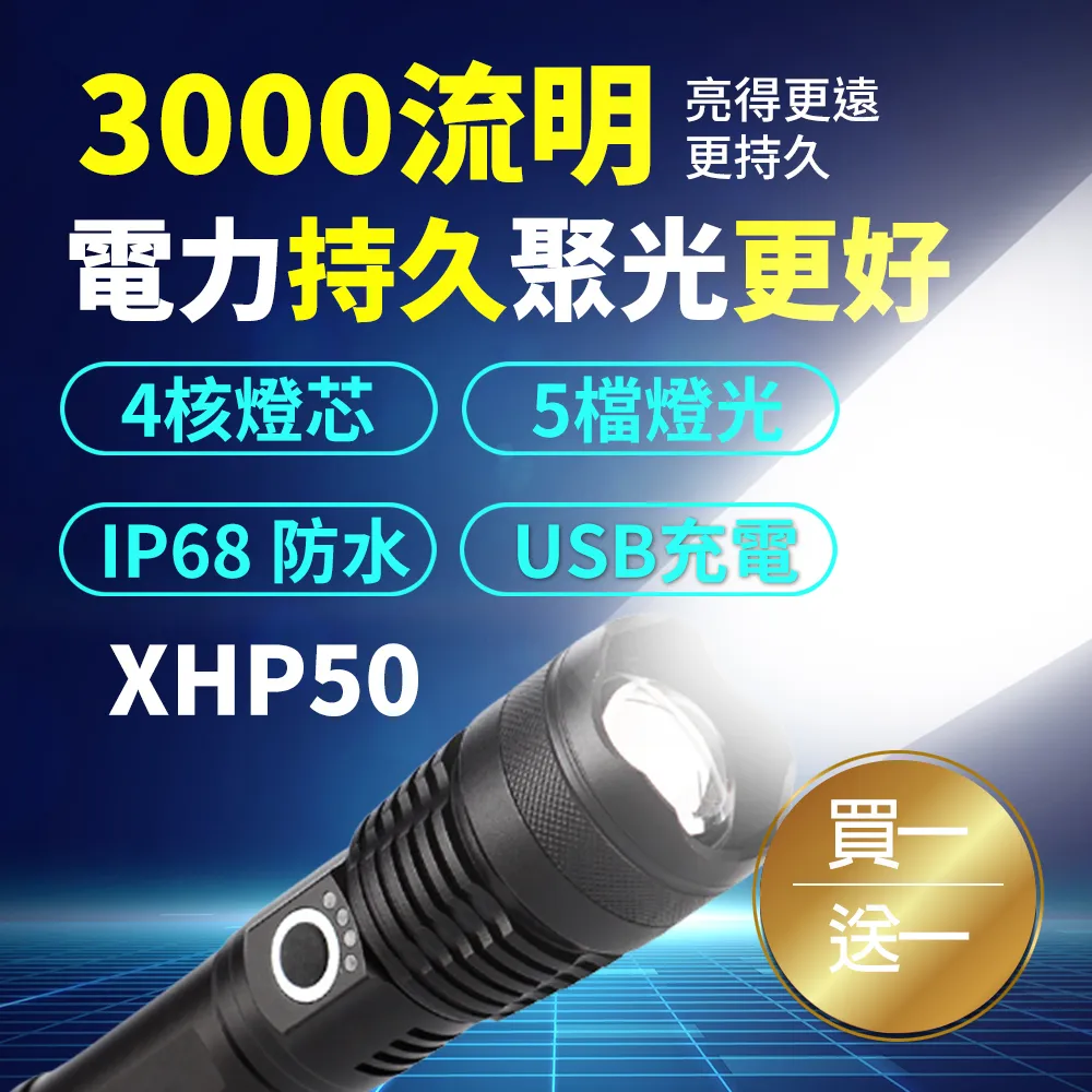 P50超強光手電筒 手動調整焦距 鋁合金機身 強光手電筒 充電手【台灣公司免稅開發票】 歷史價格詳細信息