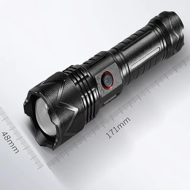 強光手電USB直充變焦超亮遠射長電筒扣夾T6鋁合金尾開關戶外照明 歷史價格詳細信息