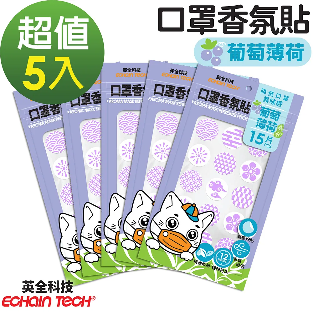 ECHAIN TECH 紫色幸運草 長效驅蚊貼片(3包/180片) 歷史價格詳細信息