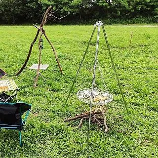 三腳吊鍋架 迷你三節燒烤爐支架 篝火架 野營 便攜吊鍋 露營野炊 BBQ 三角架 悠遊戶外 歷史價格詳細信息