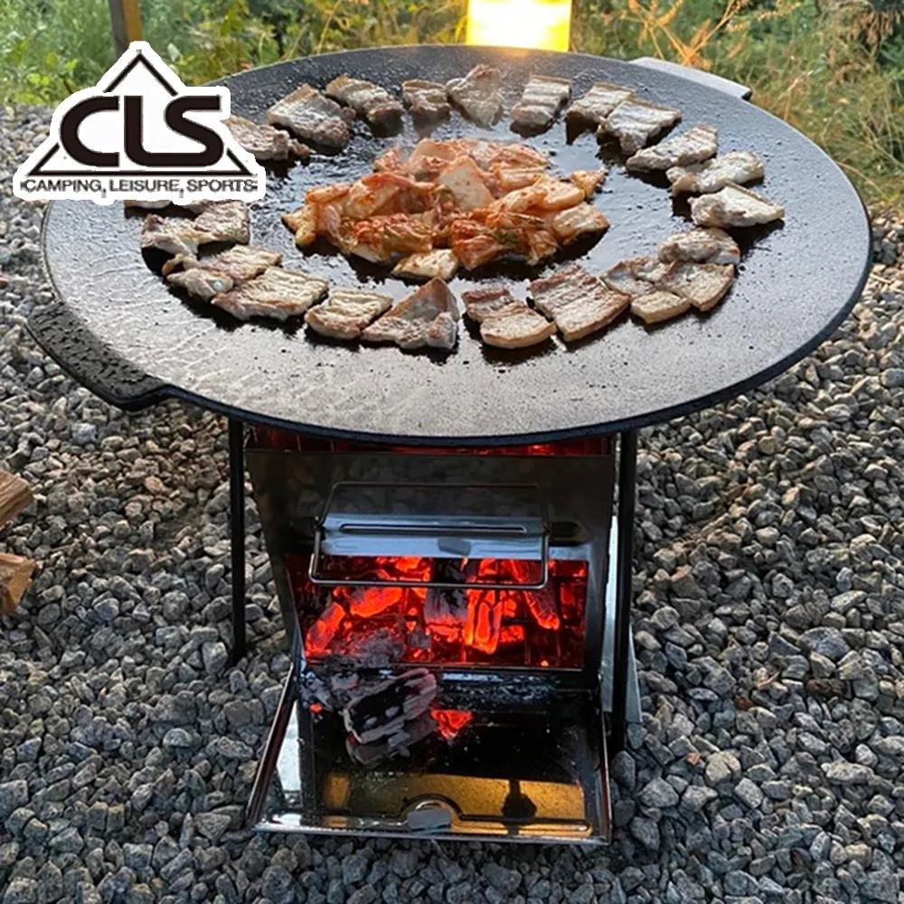 CLS 鑄鐵煎鍋 平底煎鍋 野炊鍋具 戶外露營 送麻繩 26cm 歷史價格詳細信息