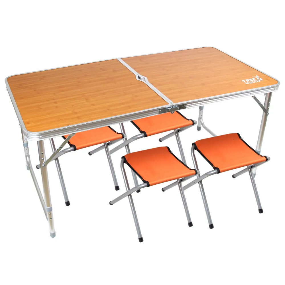 TreeWalker 露遊聚便攜式鋁合金桌椅組-淺竹紋 歷史價格詳細信息