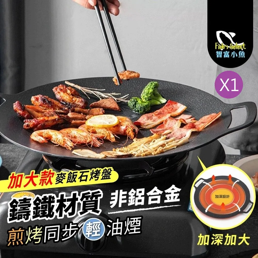 小魚嚴選 露營烤肉30cm烤盤附矽膠防燙握把 電磁爐通用款4個 歷史價格詳細信息