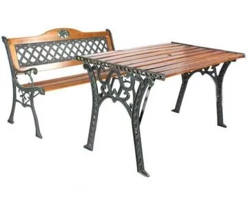 BROTHER兄弟牌 雙人玫瑰或花網公園椅+鑄鐵公園桌+無背公園椅+鑄鐵單人椅 歷史價格詳細信息