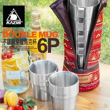 【KAZMI】不鏽鋼雙層馬克杯5入組(啞光黑) -早點名露營生活館 歷史價格詳細信息