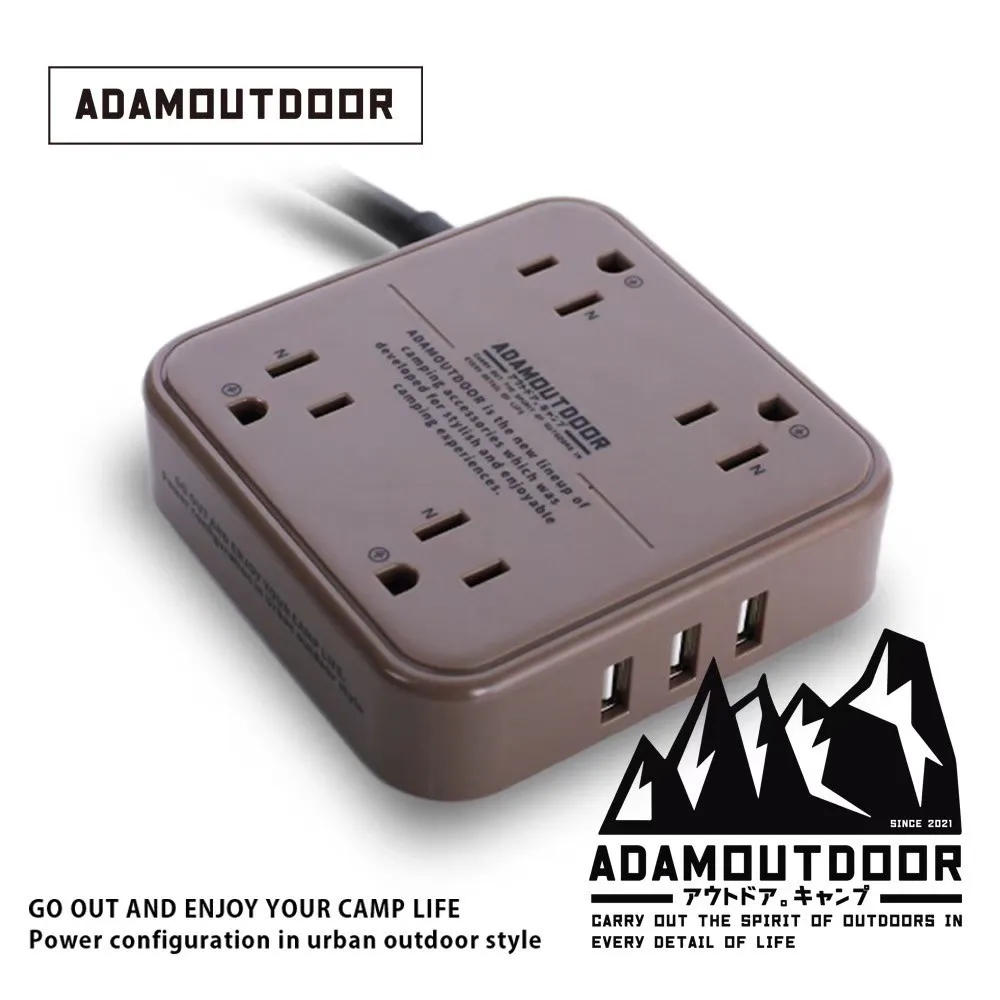 ADAMOUTDOOR 4座USB延長線1.8M(ADPW-PS3413UBK)黑 歷史價格詳細信息