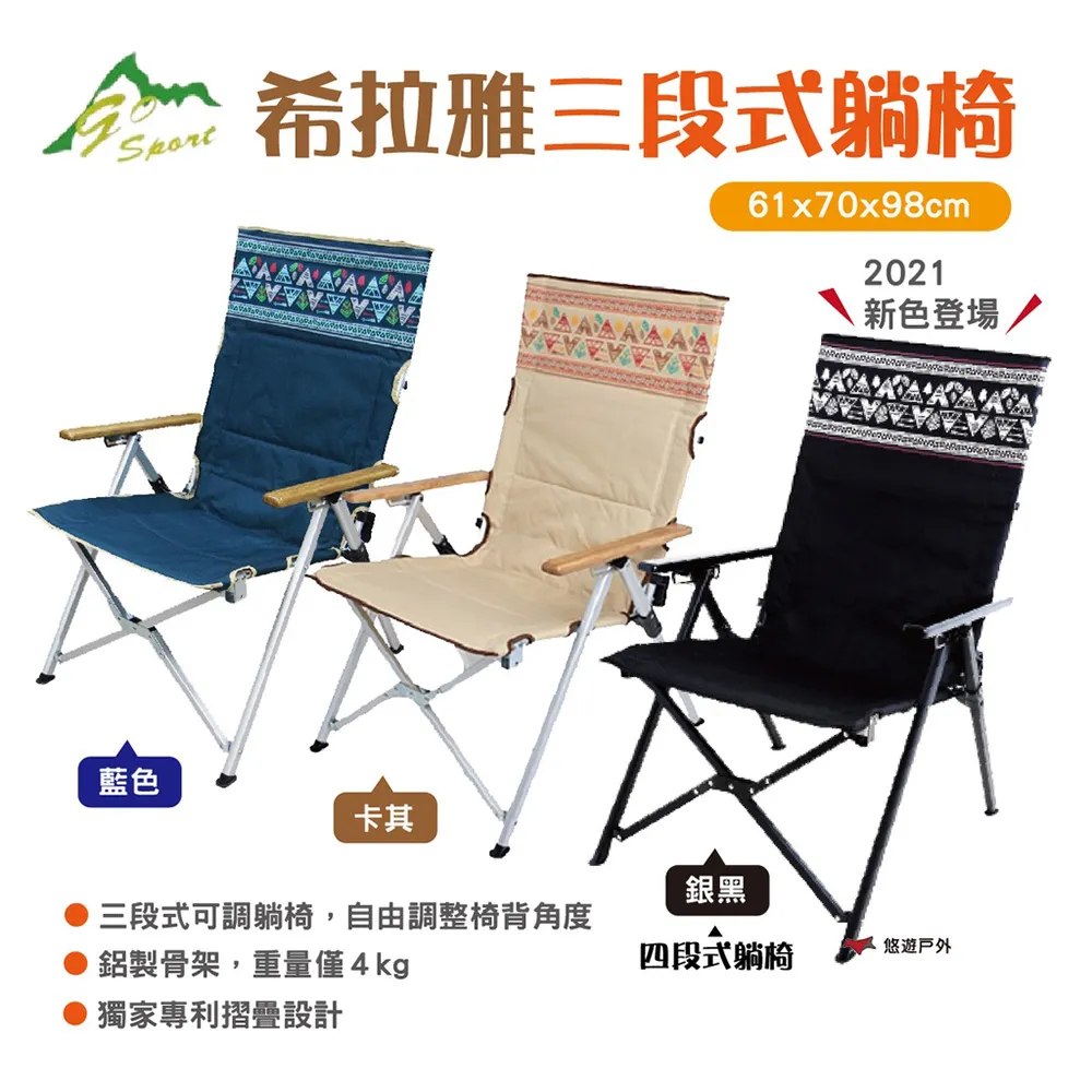 Go Sport 希拉雅系列三段躺椅 (海洋藍) 耐用/高強度/輕量好收納/露營烤肉釣魚 54Z91805TW 歷史價格詳細信息