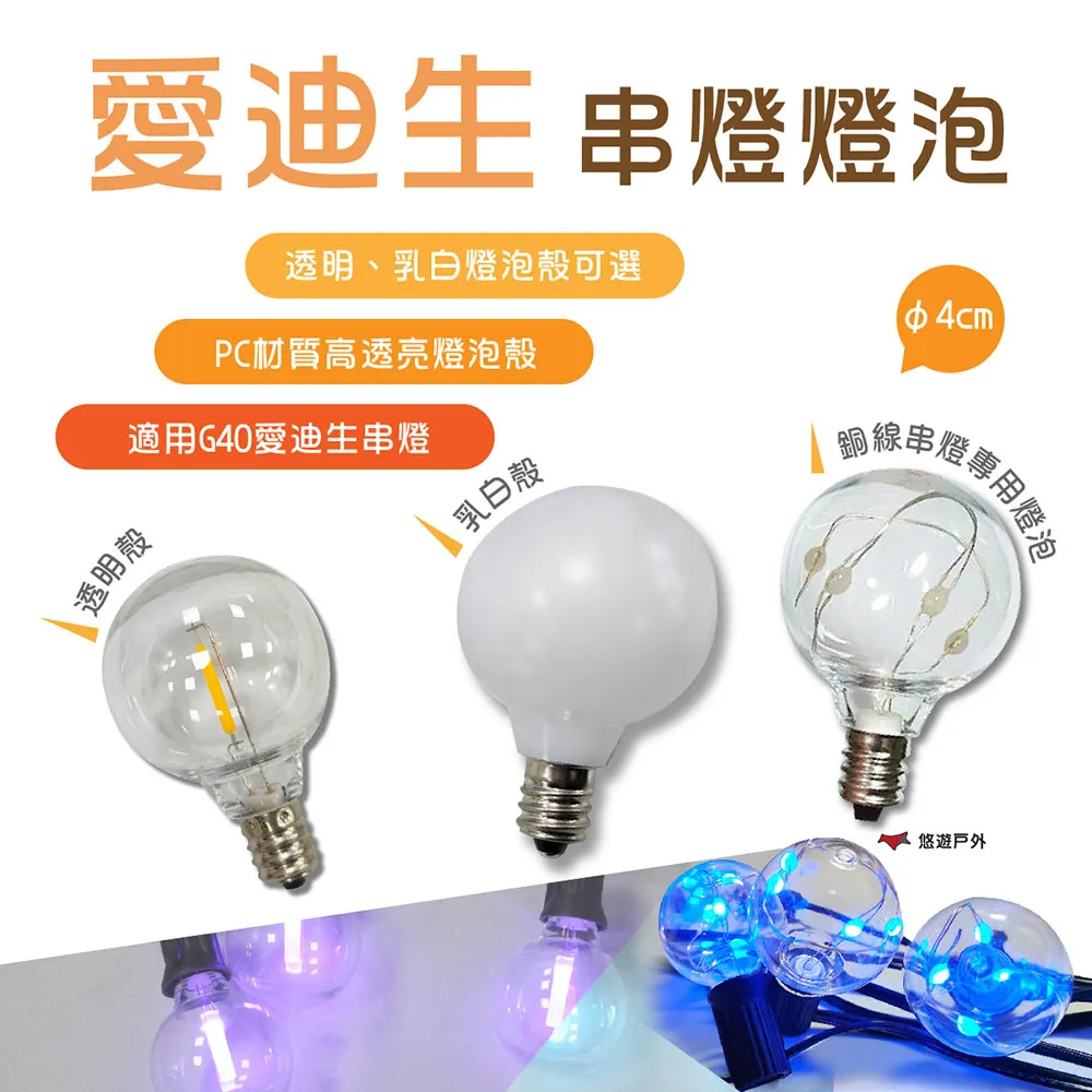 Camp PlusG40 愛迪生串燈 LED燈串 連接串燈  居家 露營 悠遊戶外 (贈備用燈泡) 現貨 廠商直送 歷史價格詳細信息