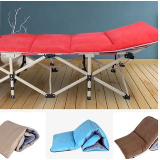 May Shop 【S106111625-1】戶外休閒午休折疊床 行軍床搭配抓絨睡袋加厚超輕睡袋 歷史價格詳細信息