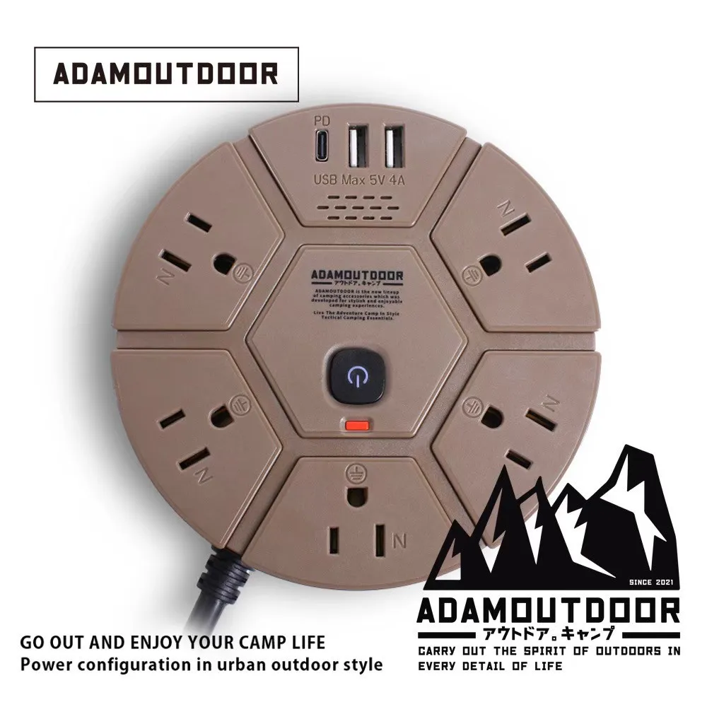 ADAMOUTDOOR 5座PD延長線1.8M(ADPW-PS351PDBK)黑 歷史價格詳細信息
