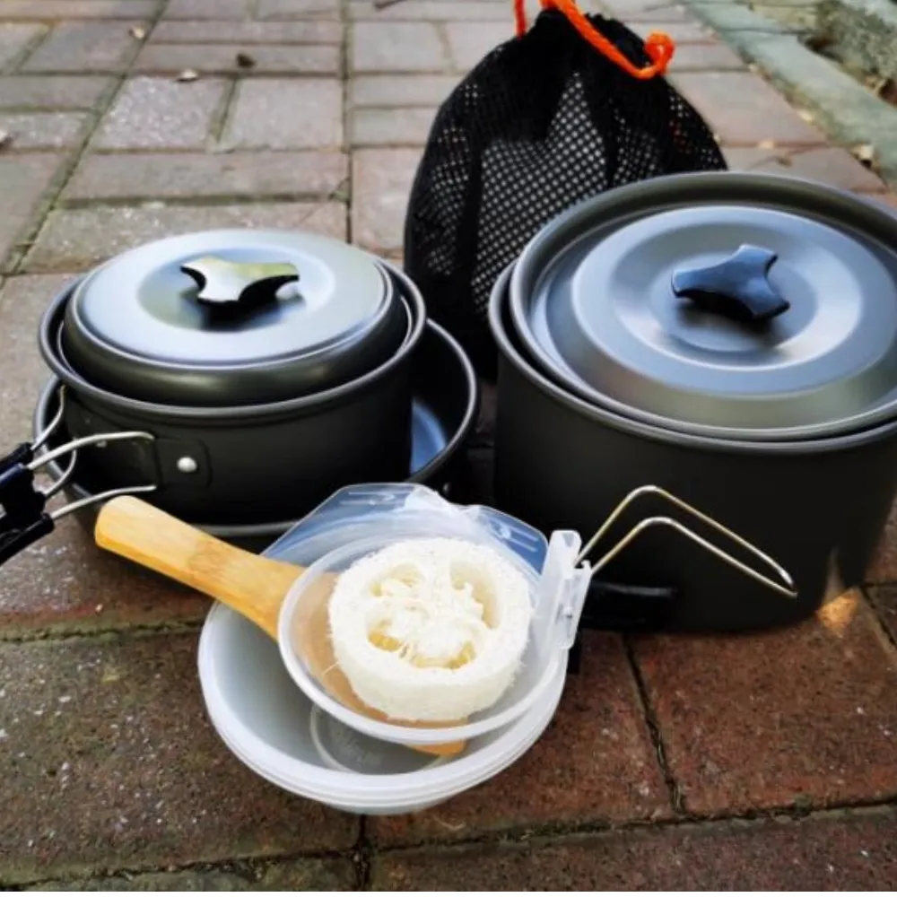 【May Shop】戶外野營套裝炊具 露營燒烤廚具十件套 歷史價格詳細信息