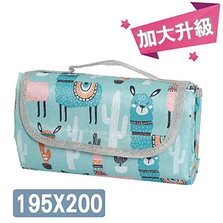 195X200公分 防水牛津布野餐墊-羊駝藍/沙灘墊/地墊/鋪墊/爬行墊 價格比較,價格查詢,歷史價格詳細信息