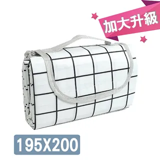 195X200公分 防水牛津布野餐墊-格子藍/沙灘墊/地墊/鋪墊/爬行墊 歷史價格詳細信息