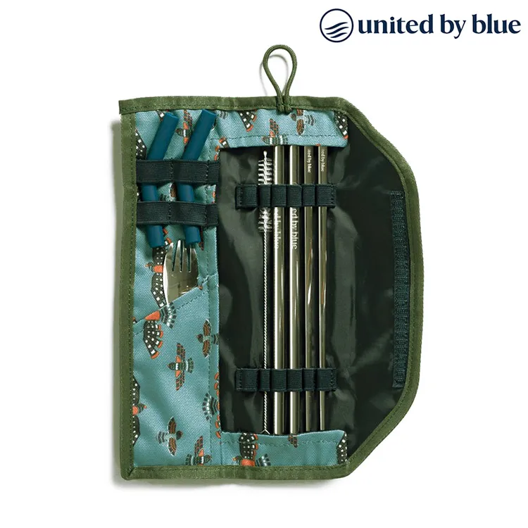 United by Blue 防潑水餐具收納包組 Utensil Kit 814-038 印花淺藍｜環保吸管 餐具 居家 歷史價格詳細信息