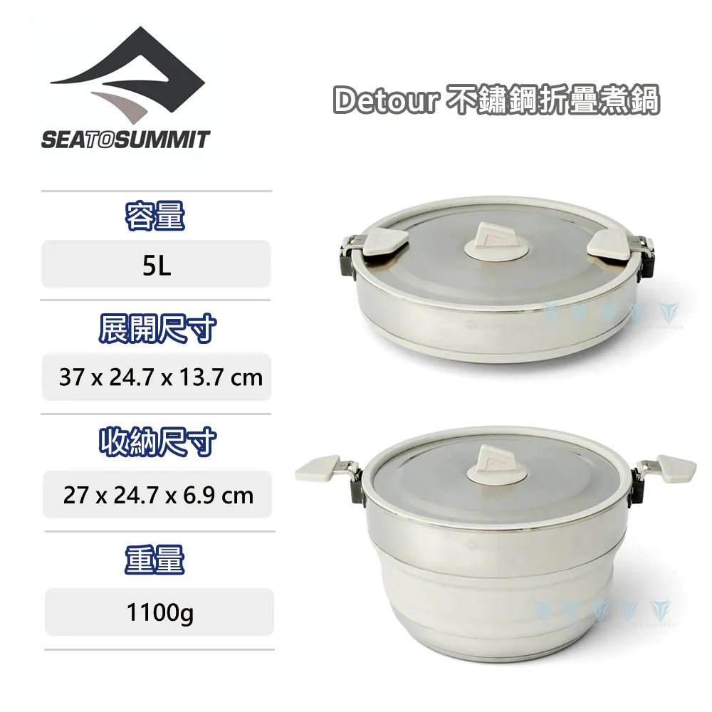 Sea to summit Detour不鏽鋼折疊煮鍋 1.8L-碳黑 歷史價格詳細信息