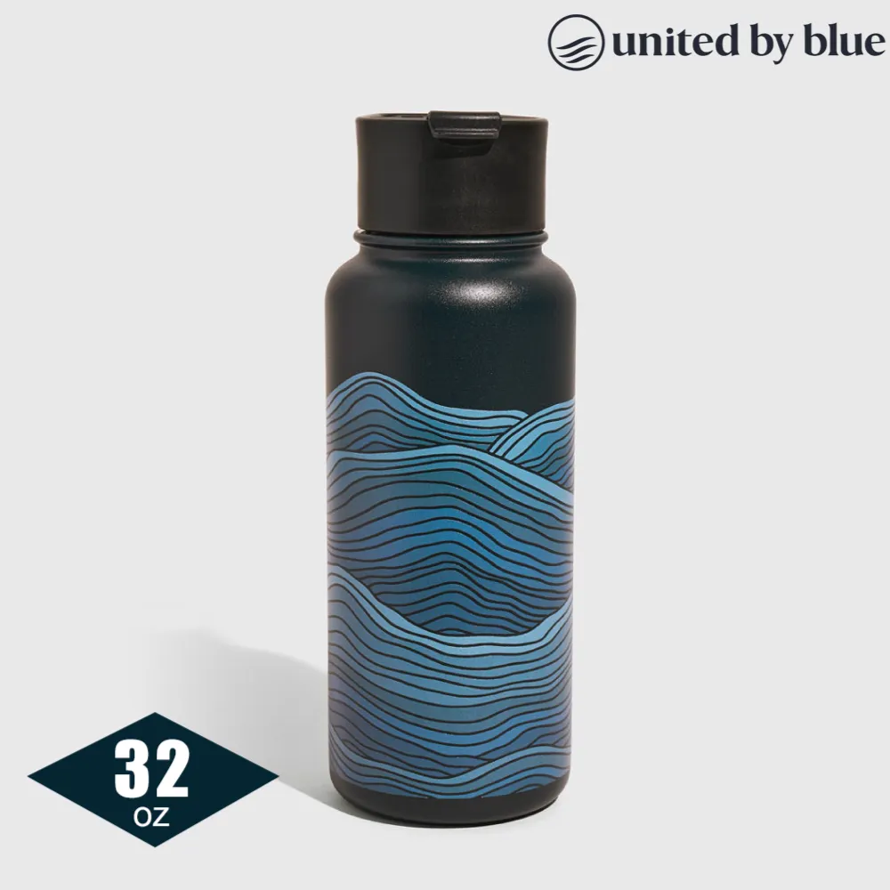 United by Blue 707-277 不鏽鋼保溫瓶 (32oz｜945ml) 250-波浪(藍) 歷史價格詳細信息