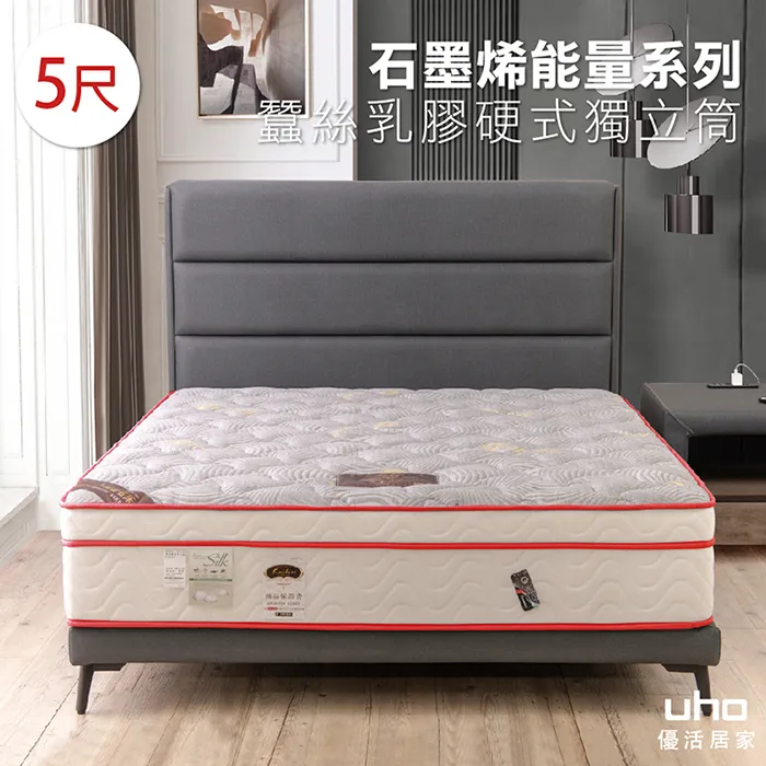 【UHO】石墨烯蠶絲乳膠蜂巢獨立筒床墊(3.5尺單人/5尺雙人/6尺雙人加大) 歷史價格詳細信息
