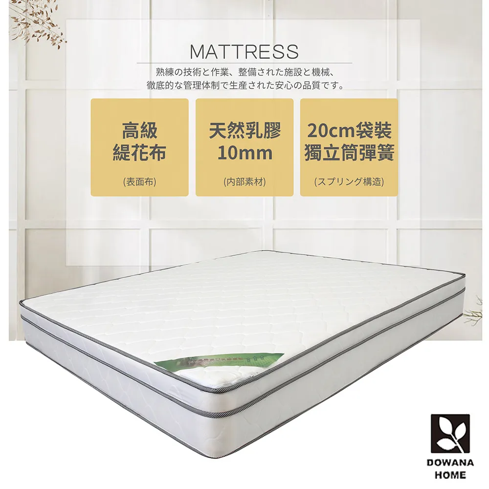 【多瓦娜】裡克三線乳膠雙人獨立筒床墊-5尺 歷史價格詳細信息