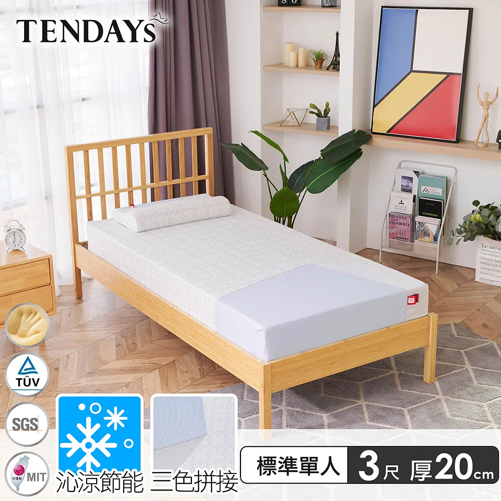 [TENDAYS]包浩斯紓壓床墊3尺標準單人(22cm厚 記憶床) 歷史價格詳細信息