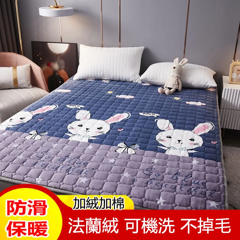 法蘭絨毛毯床墊冬天家用睡墊15米加厚床褥子軟墊被宿舍-默認最小規格價錢  其它規格請諮詢客服 歷史價格詳細信息