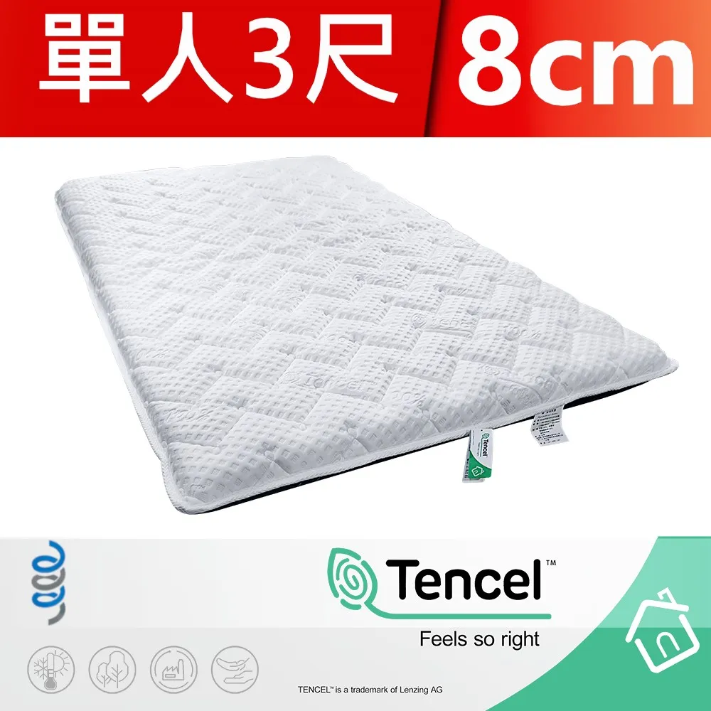 【富郁床墊】Tencel天絲100%日式床墊90x190x8cm (可訂做任何尺寸) (不容易凹陷)台灣床墊工廠直營 歷史價格詳細信息