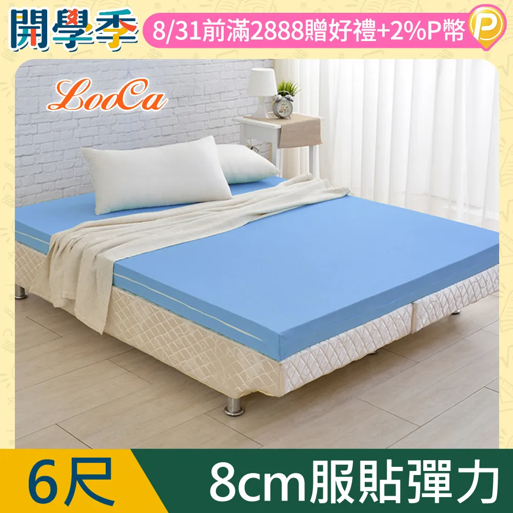 LooCa美國Microban抗菌8cm記憶床墊(單大)-藍 歷史價格詳細信息