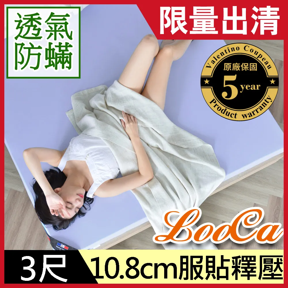 【LooCa】吸濕排汗10cm全平面記憶床墊(單大3.5尺) 歷史價格詳細信息