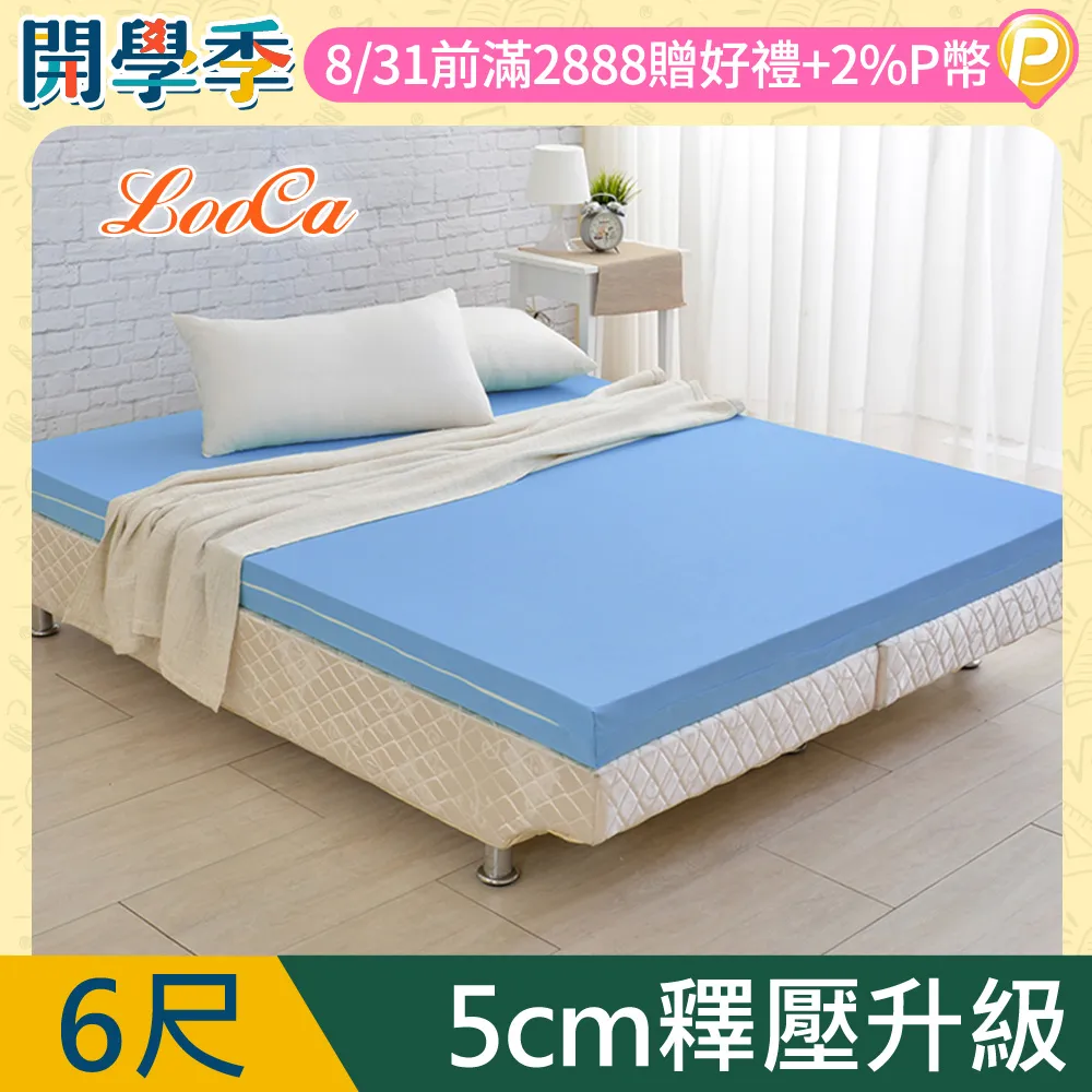 LooCa美國Microban抗菌12cm記憶床墊(雙人)-藍 歷史價格詳細信息