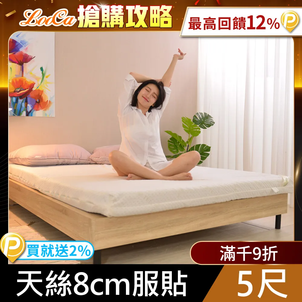 LooCa御品天絲8cm服貼彈力記憶床墊-雙人5尺 歷史價格詳細信息